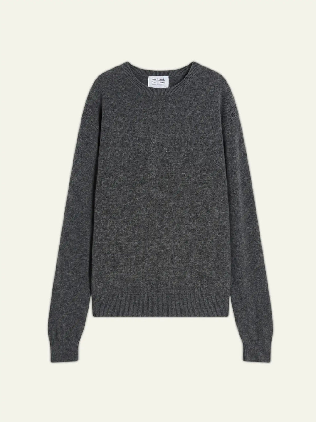 AIGLIÈRE pull col rond anthracite chiné