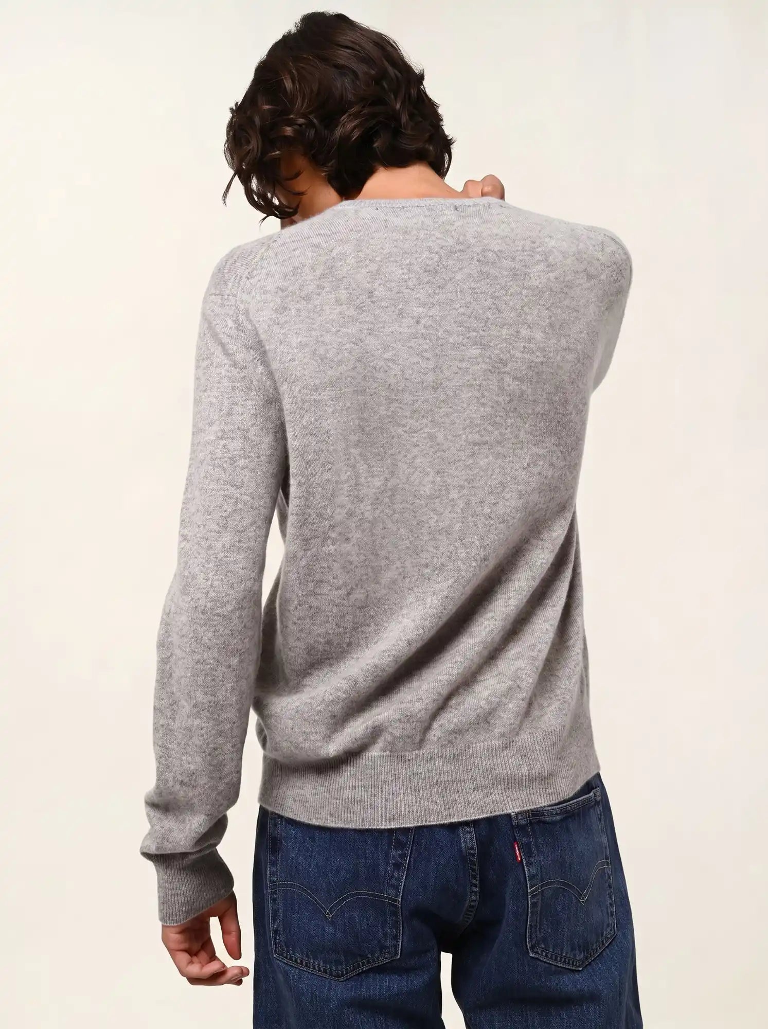 AIGLIÈRE pull col rond nuage chiné