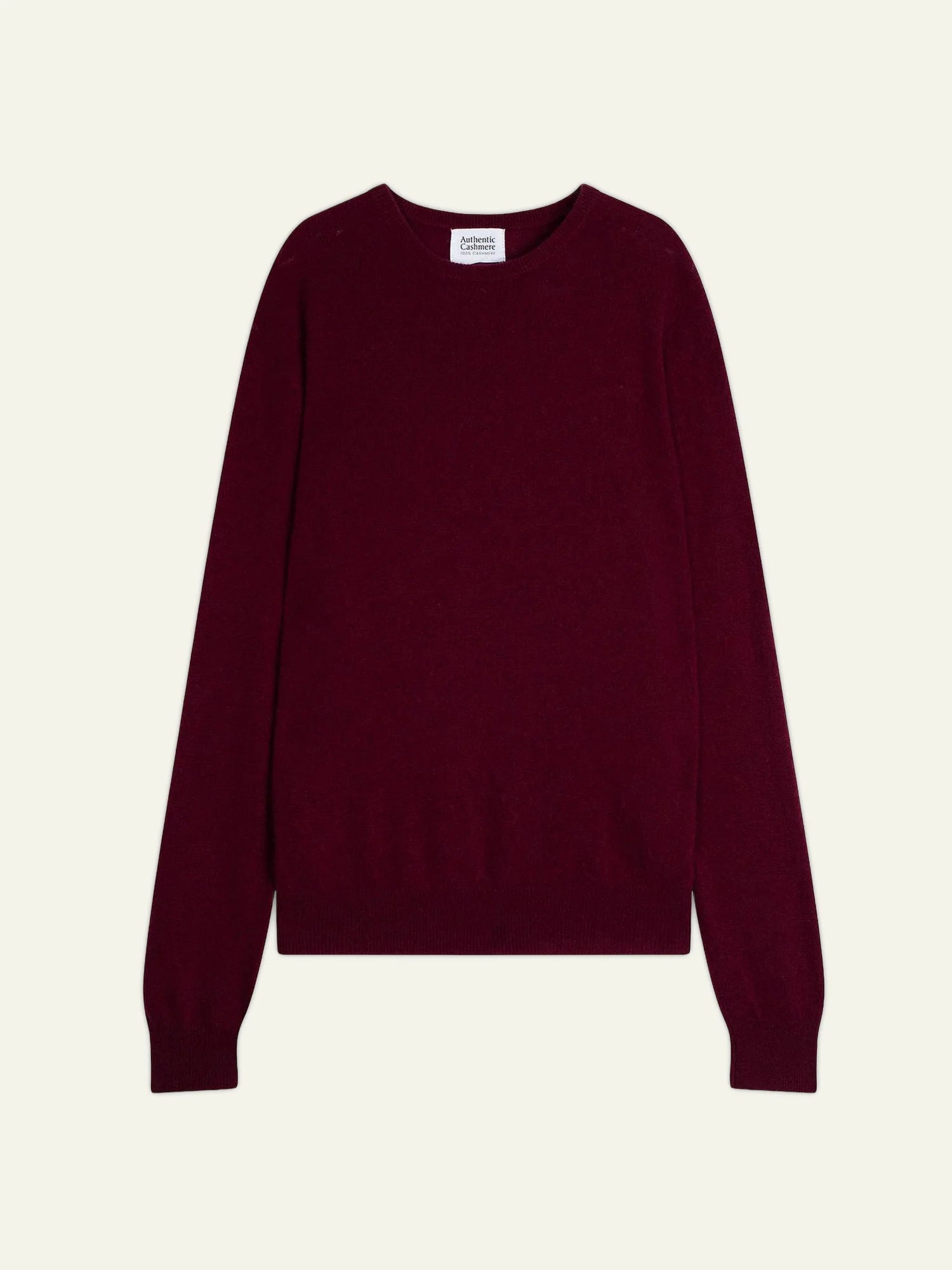 AIGLIÈRE pull col rond bordeaux