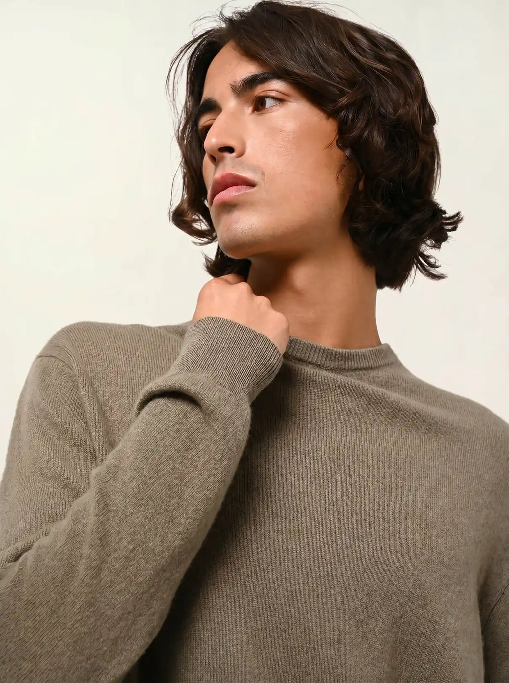 AIGLIÈRE pull col rond army