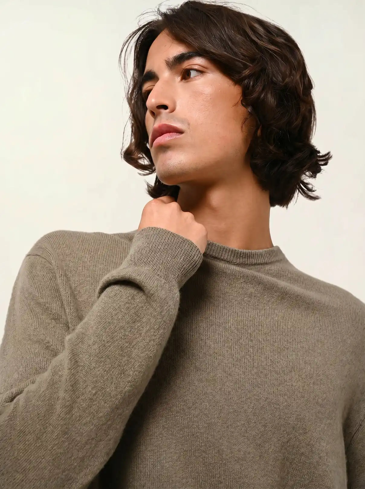 AIGLIÈRE pull col rond army