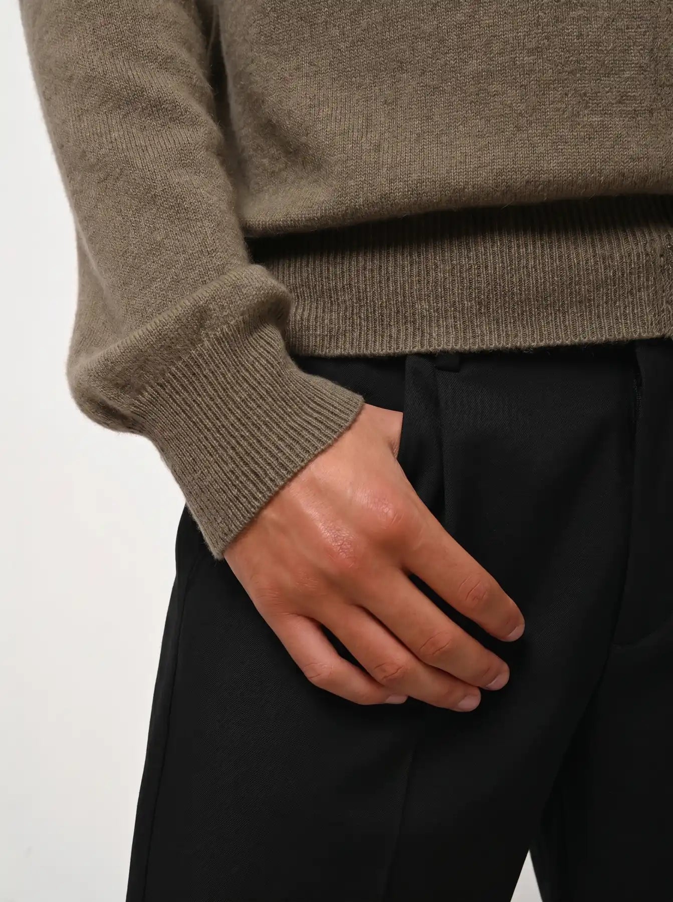 AIGLIÈRE pull col rond army