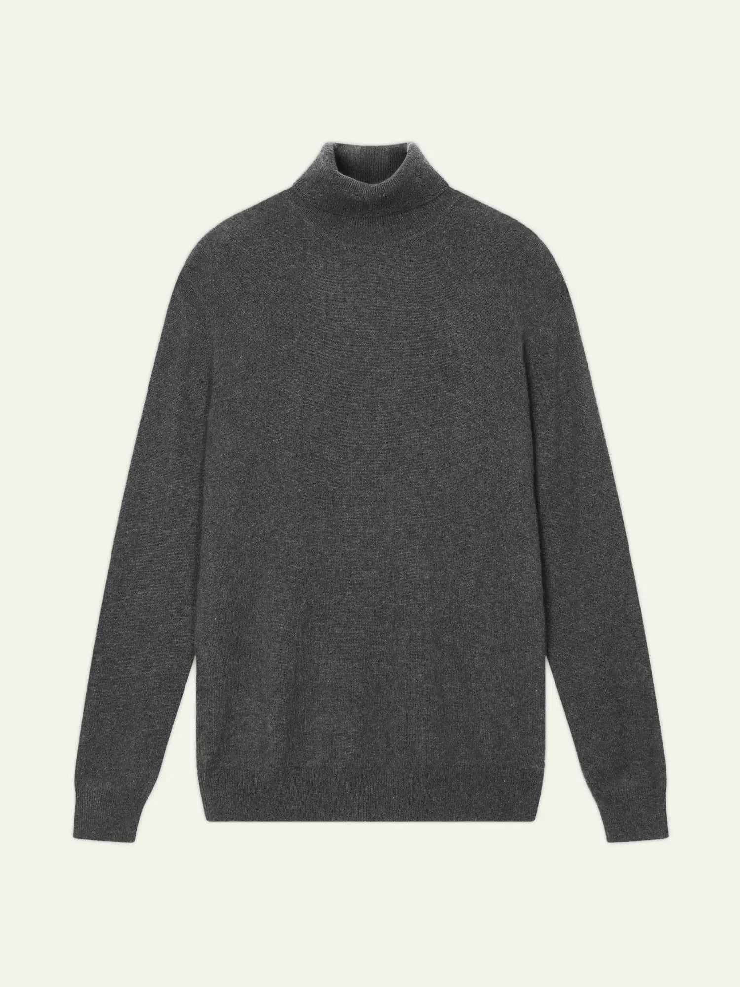 BANGE pull col roulé anthracite chiné