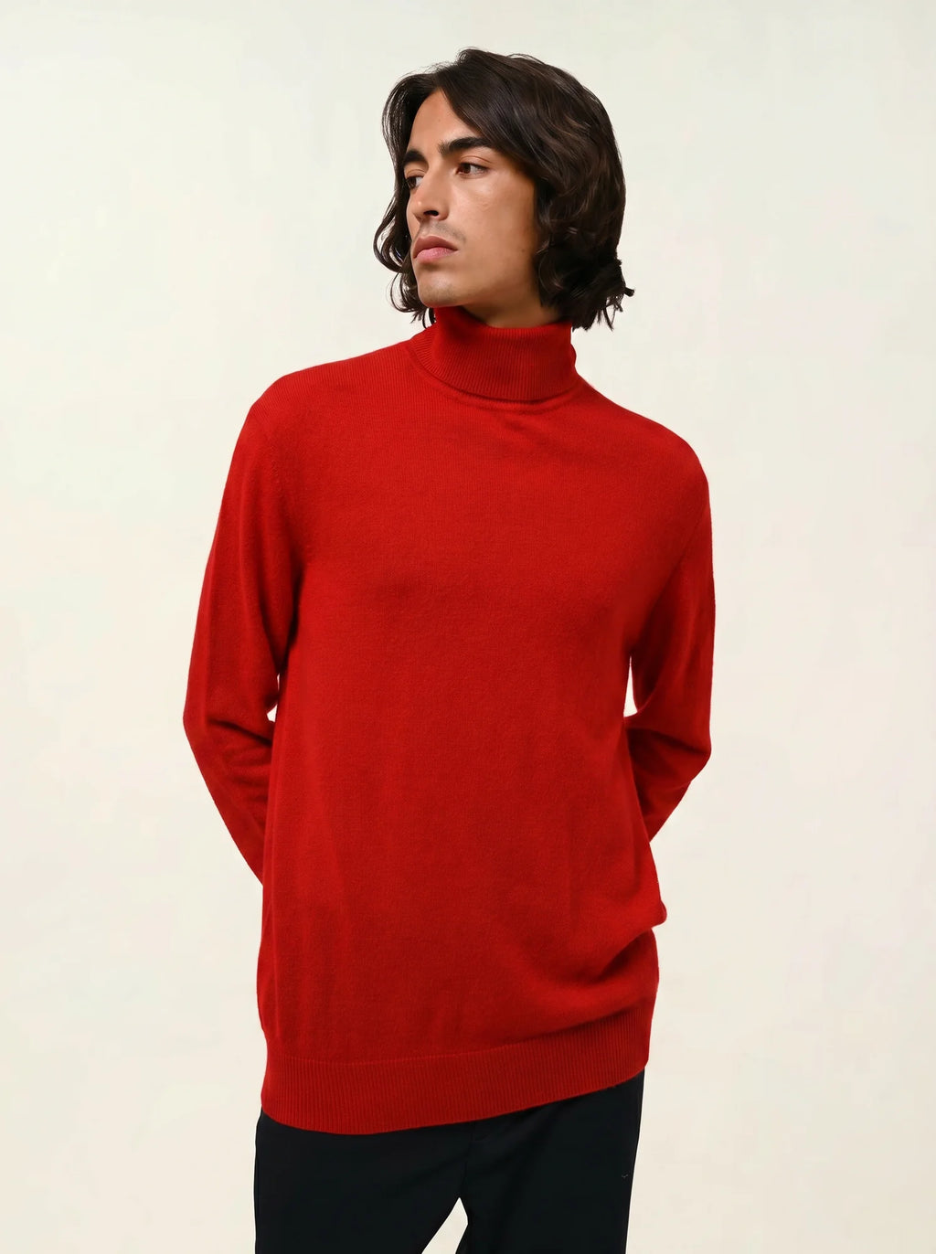 BANGE Pullover Rollkragen Rot