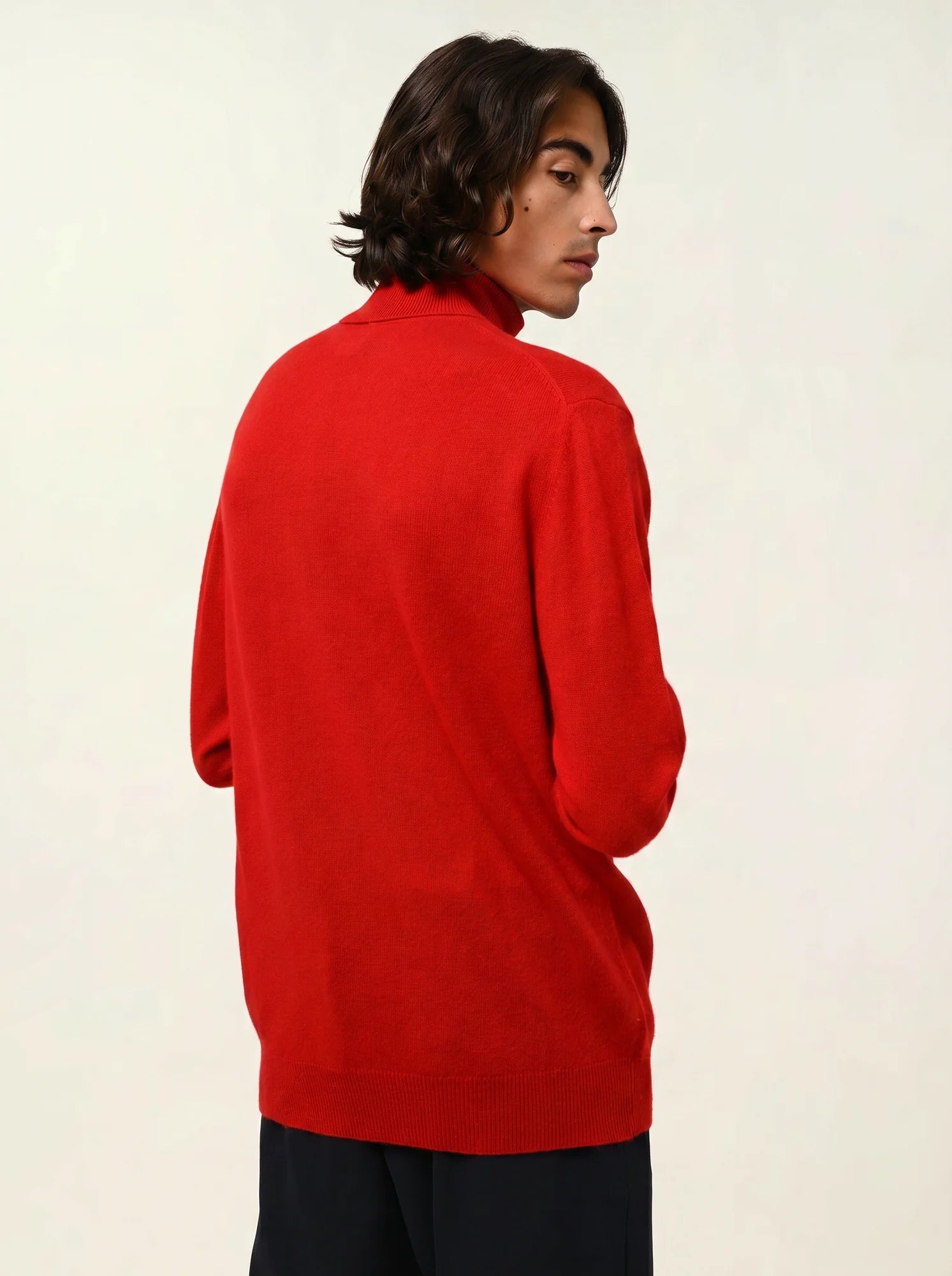 BANGE Pullover Rollkragen Rot