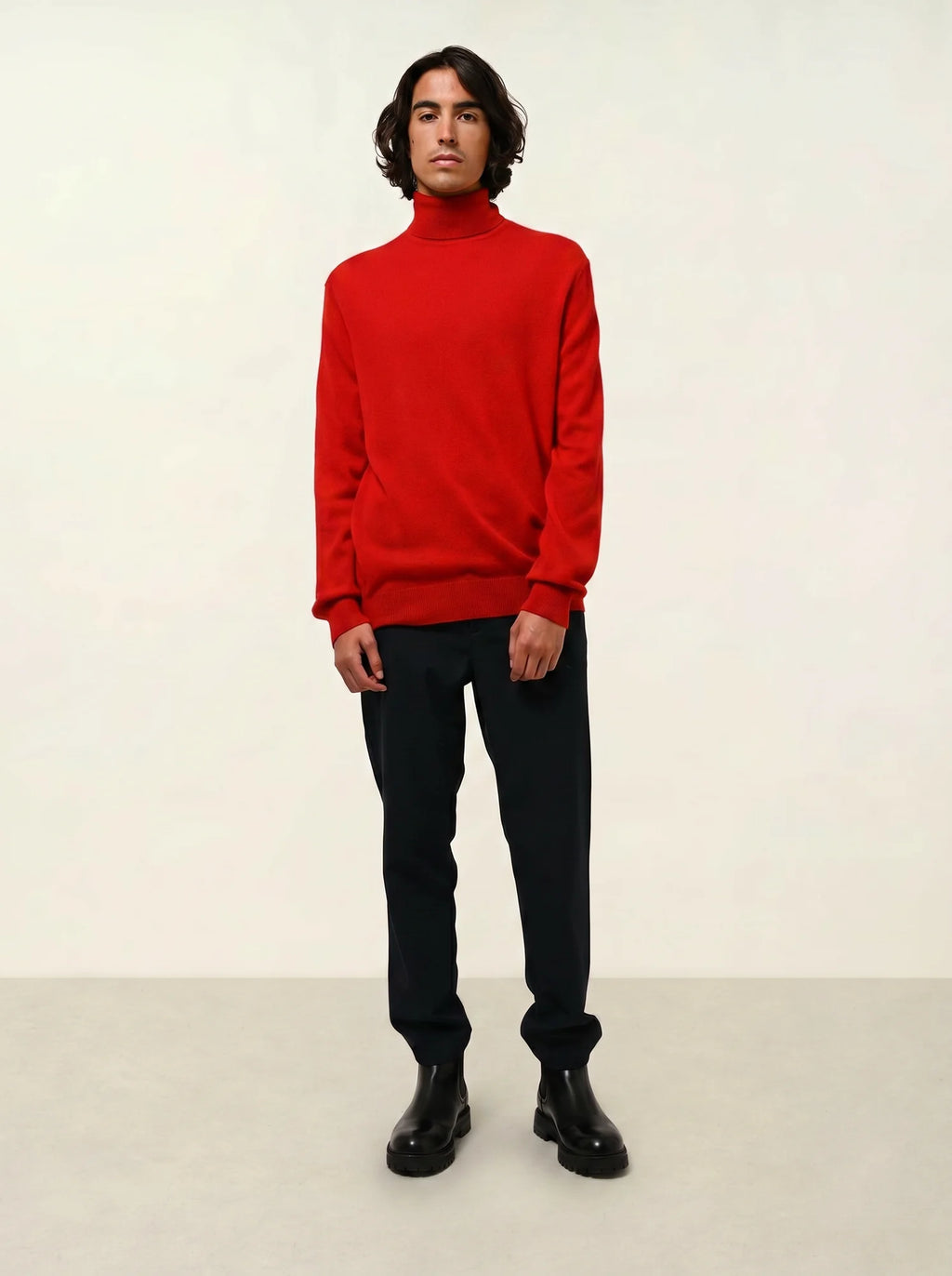 BANGE Pullover Rollkragen Rot