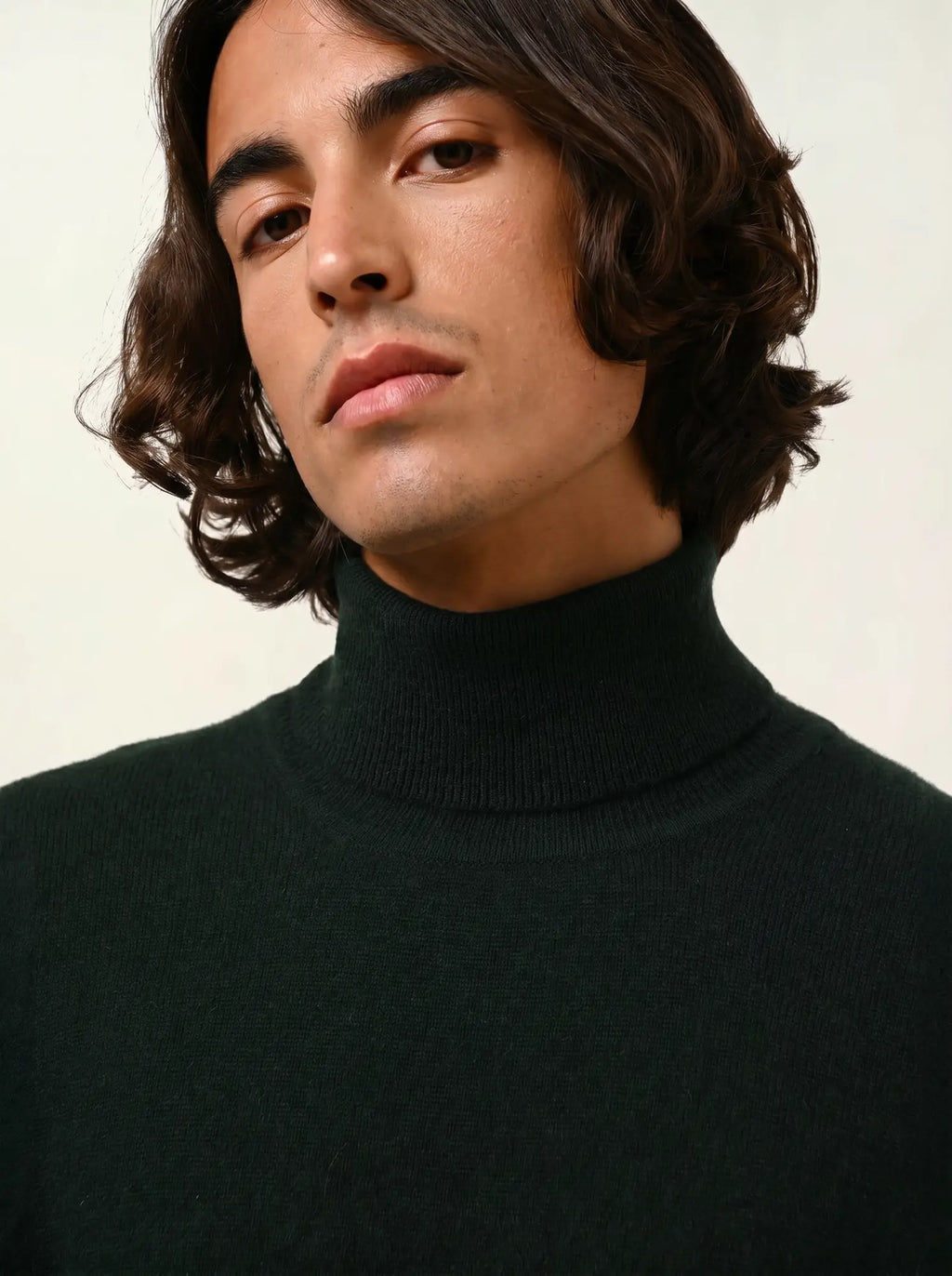 BANGE pull col roulé cyprès