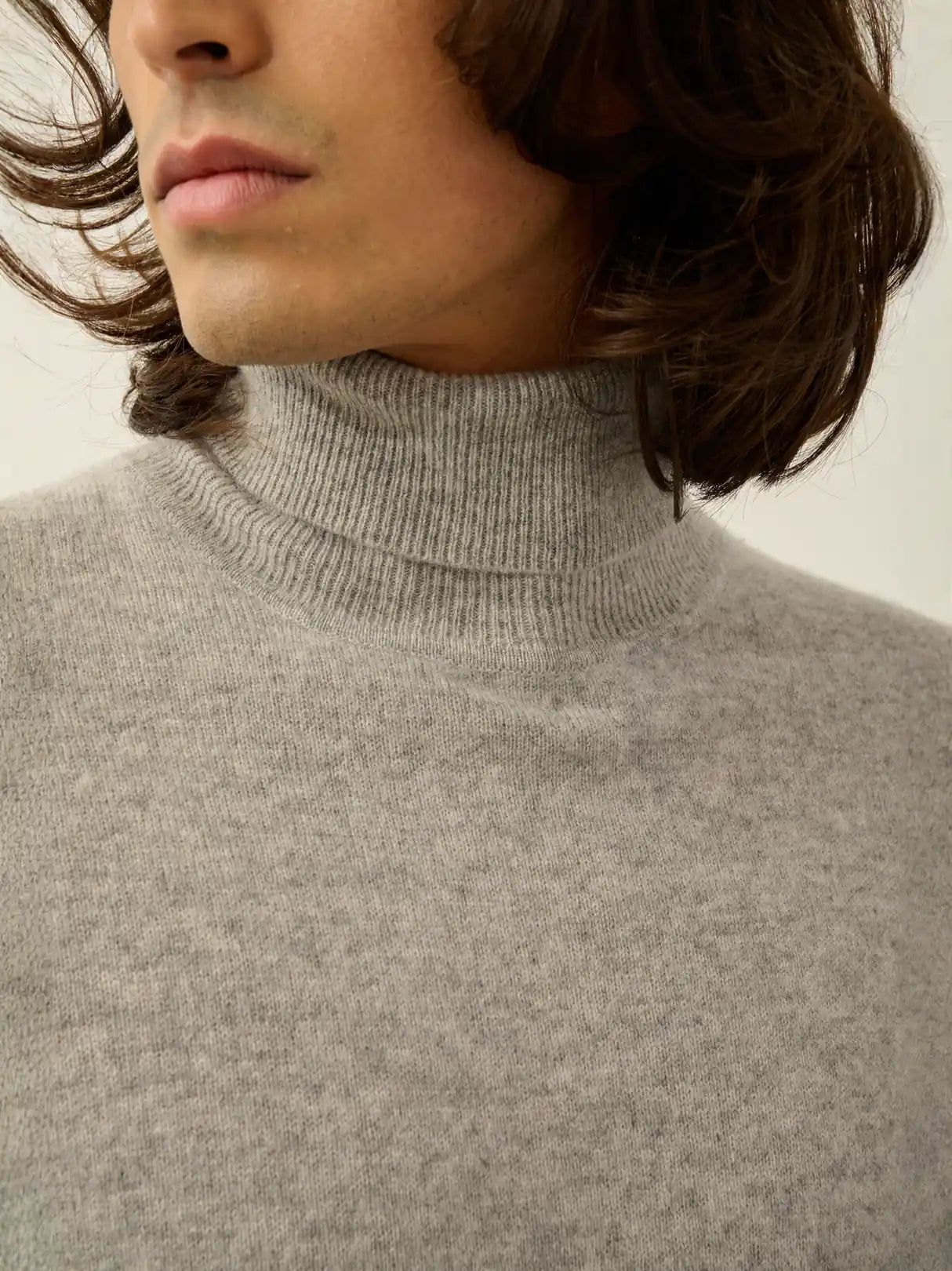 BANGE pull col roulé nuage chiné