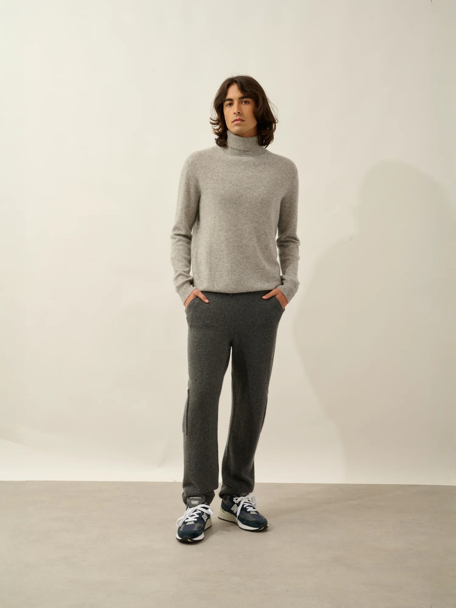BANGE pull col roulé nuage chiné