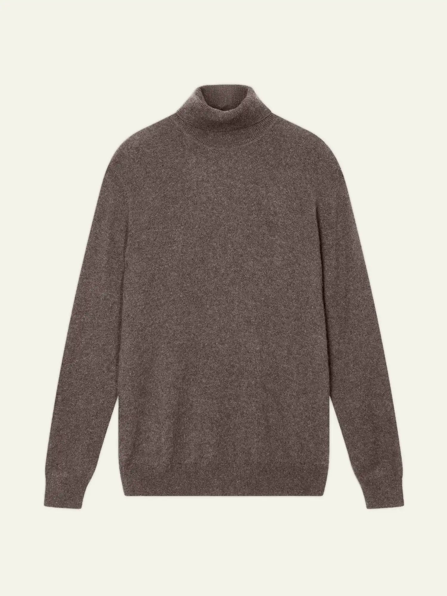 BANGE pull col roulé taupe chiné