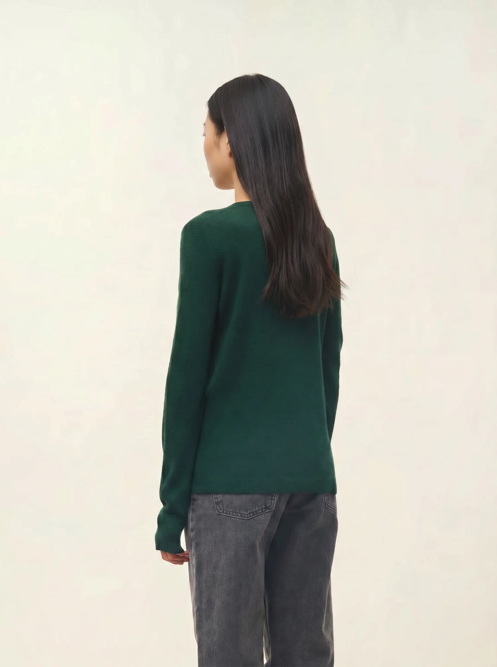 CARON cardigan col rond cyprès