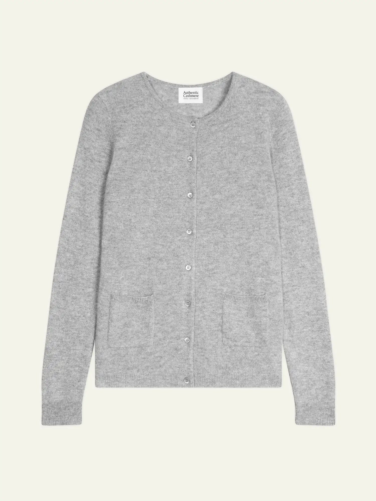 CARON cardigan col rond nuage chiné