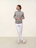 CARON cardigan col rond nuage chiné