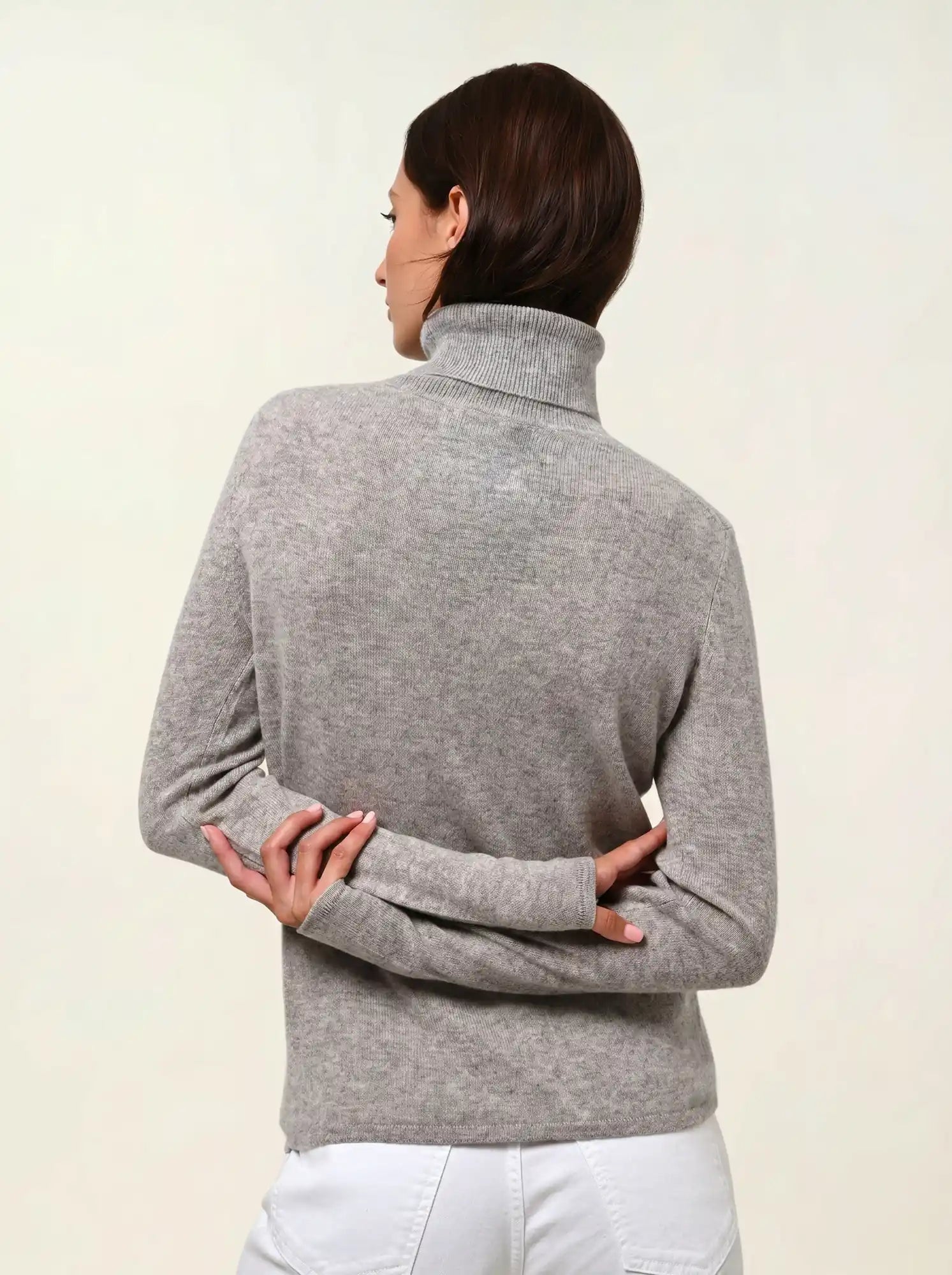 CARON cardigan col rond nuage chiné