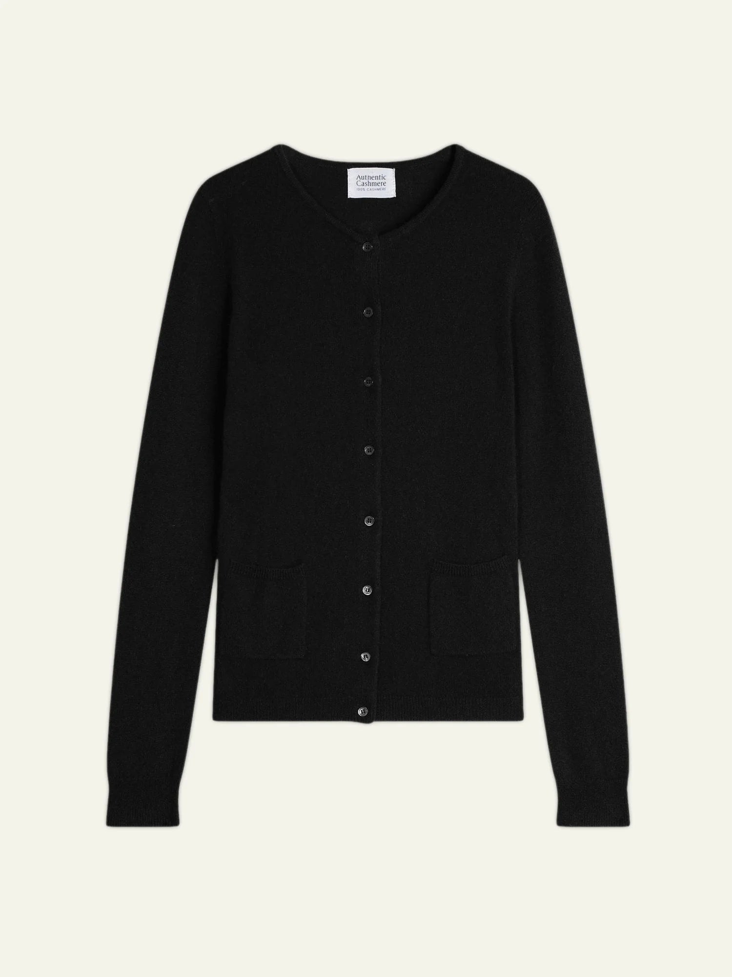 CARON cardigan col rond noir