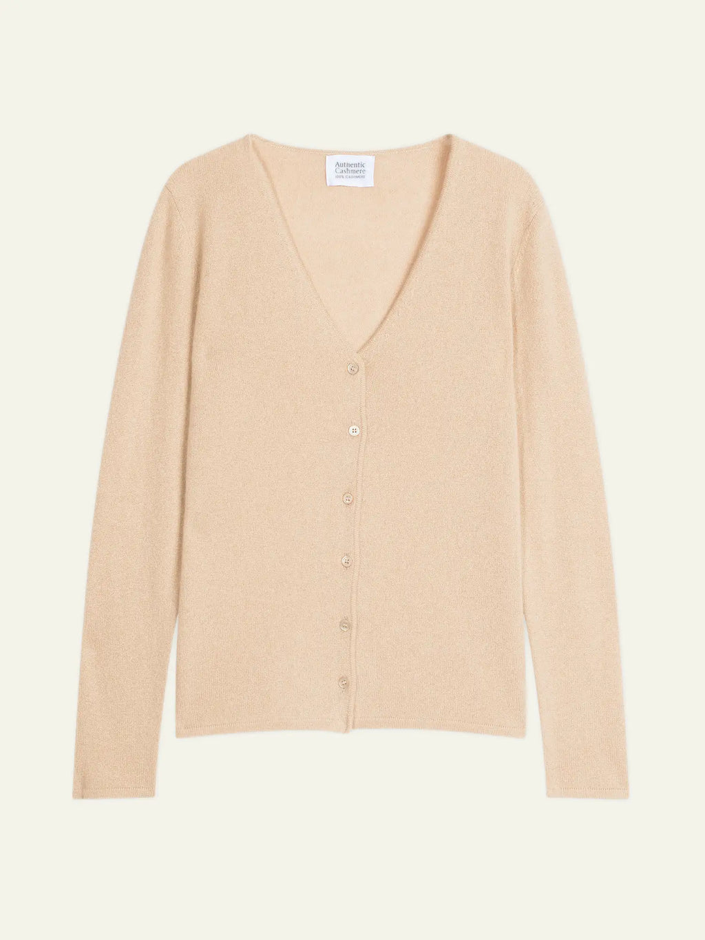 CHALAIS Strickjacke V-Ausschnitt Sand