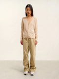 CHALAIS Strickjacke V-Ausschnitt Sand