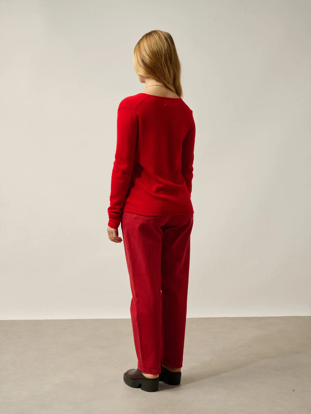 CHALAIS cardigan col V rouge