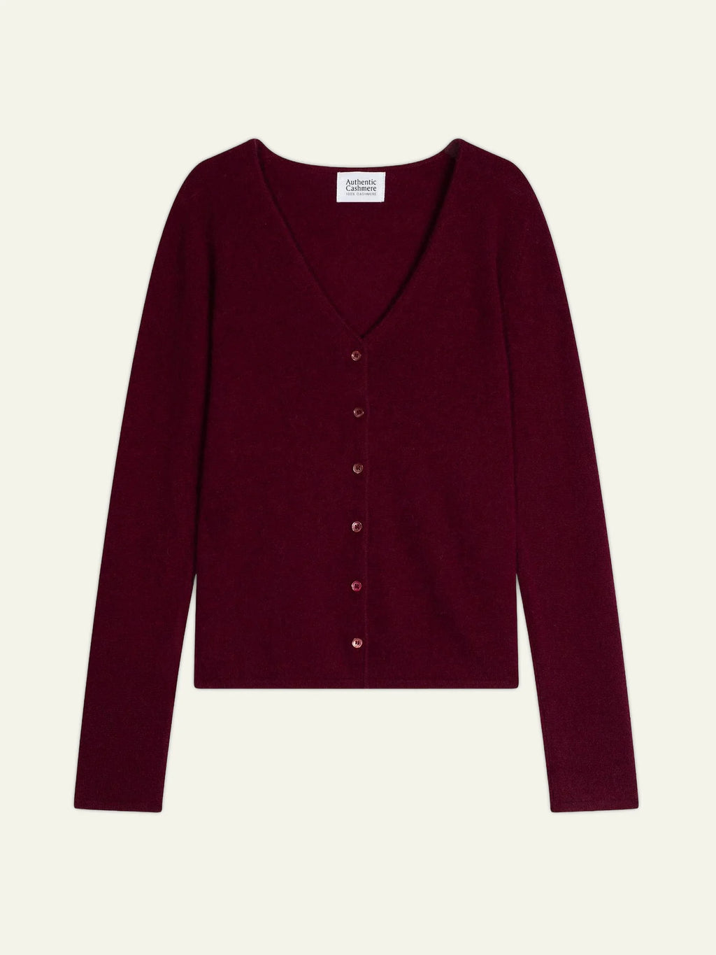 CHALAIS cardigan col V bordeaux