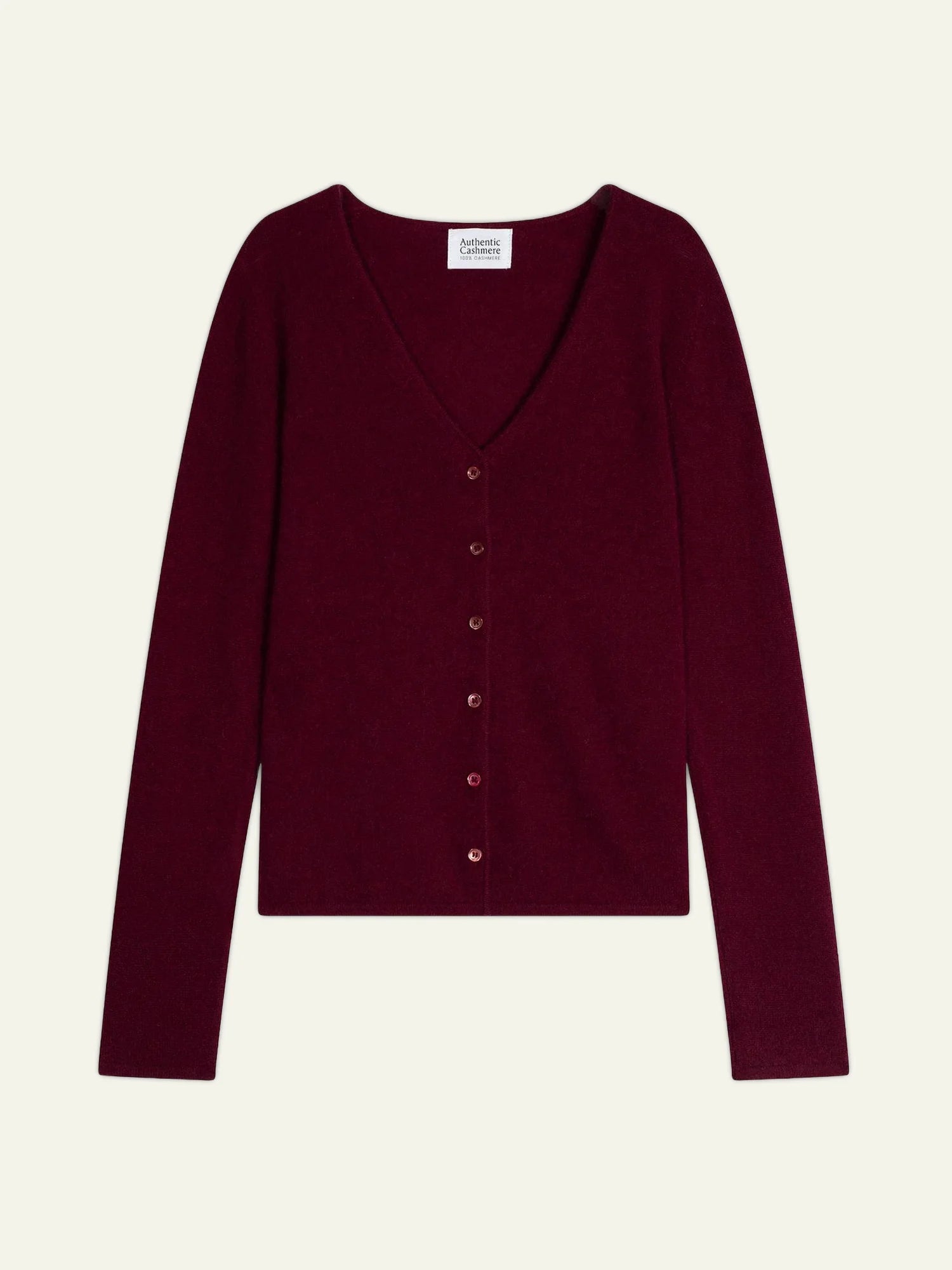 CHALAIS cardigan col V bordeaux