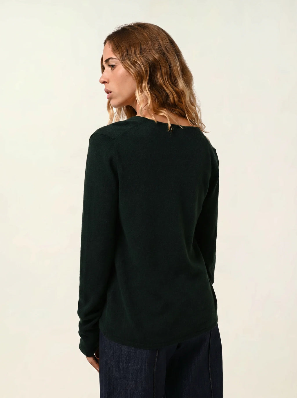 CHALAIS cardigan col V cyprès