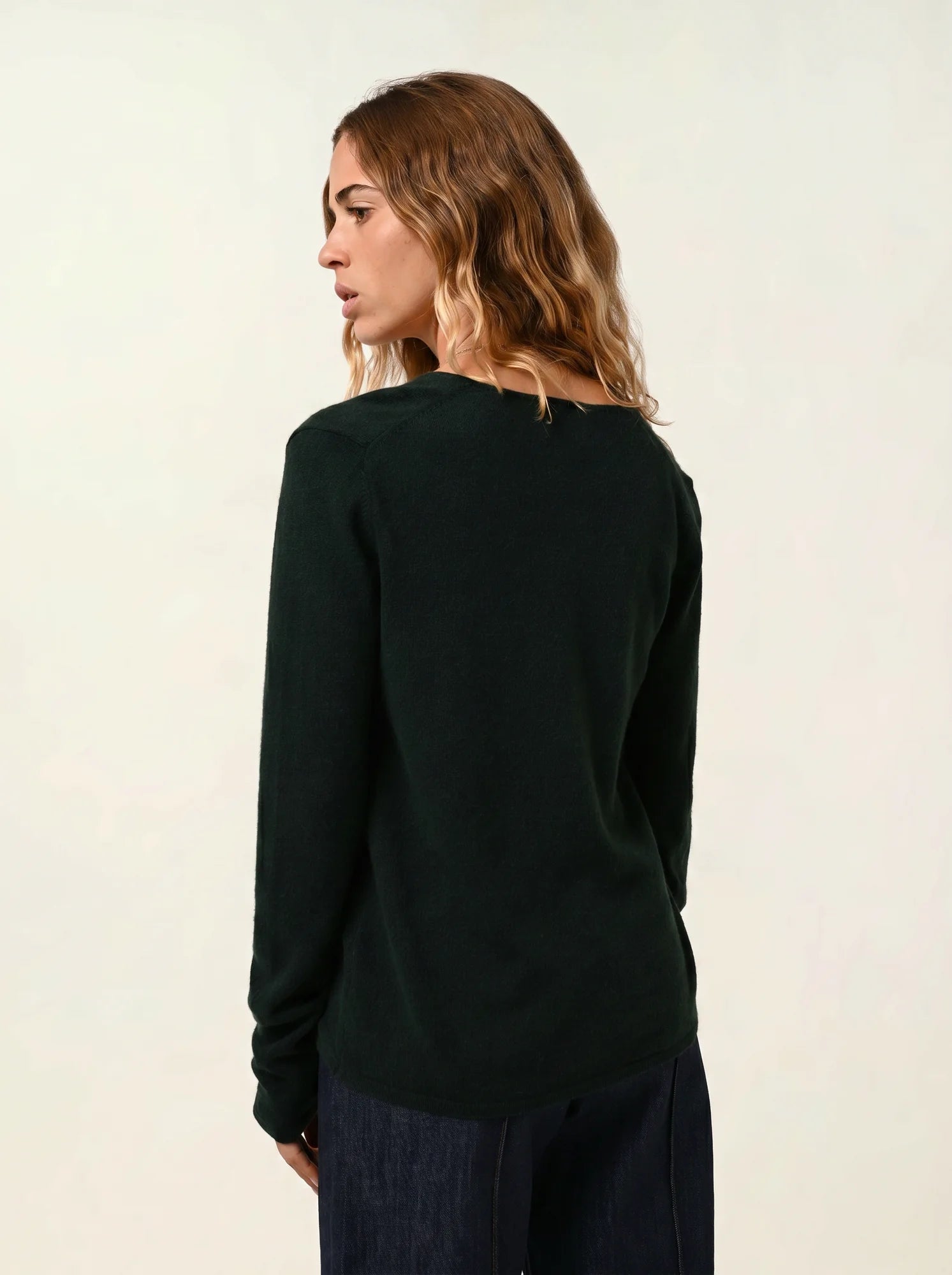 CHALAIS cardigan col V cyprès