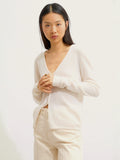 CHALAIS cardigan col V neige