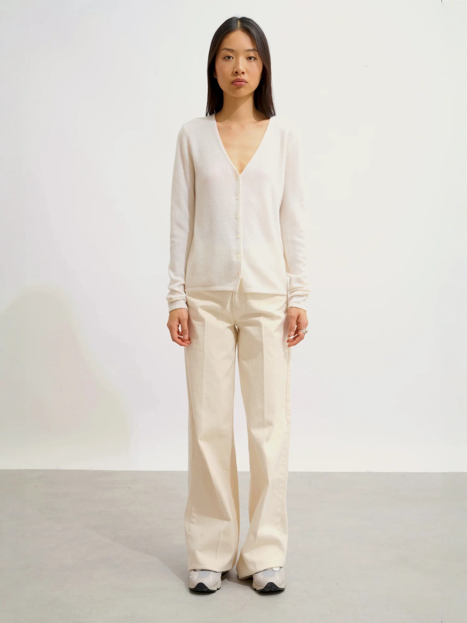 CHALAIS cardigan col V neige