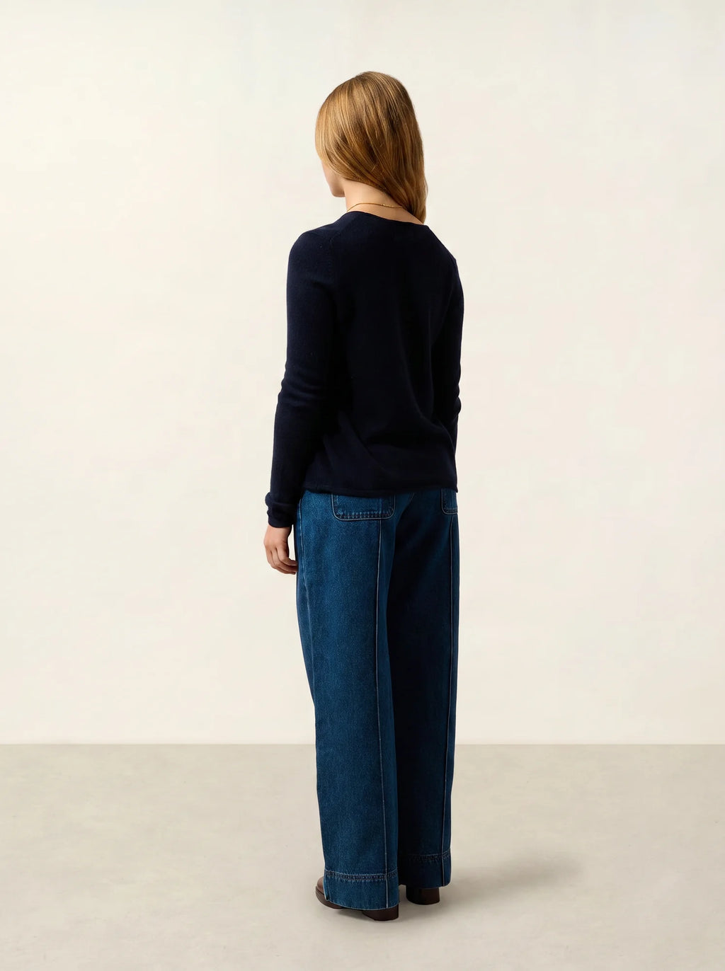 CHALAIS cardigan col V bleu marine