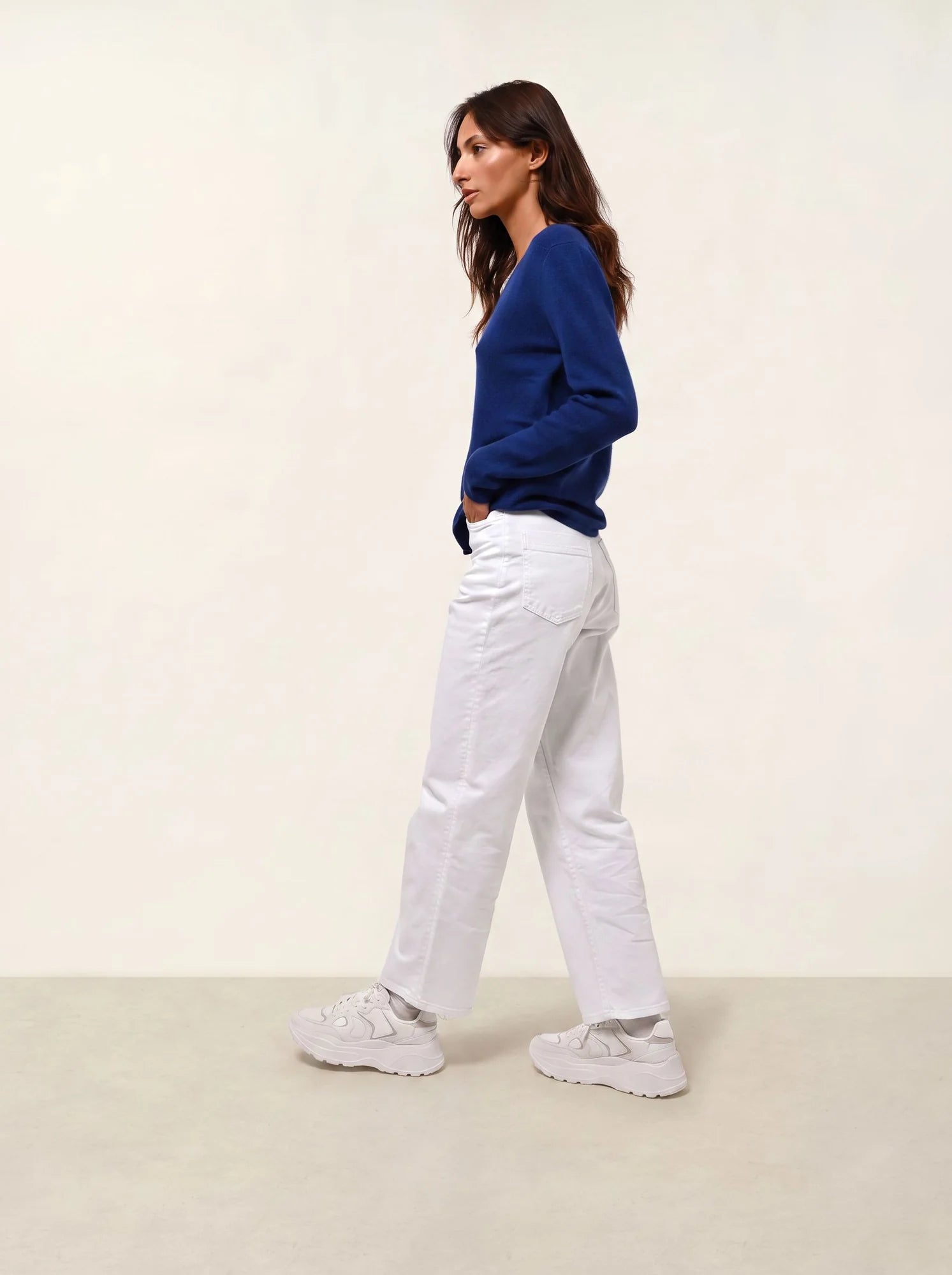 CHALAIS cardigan col V outremer