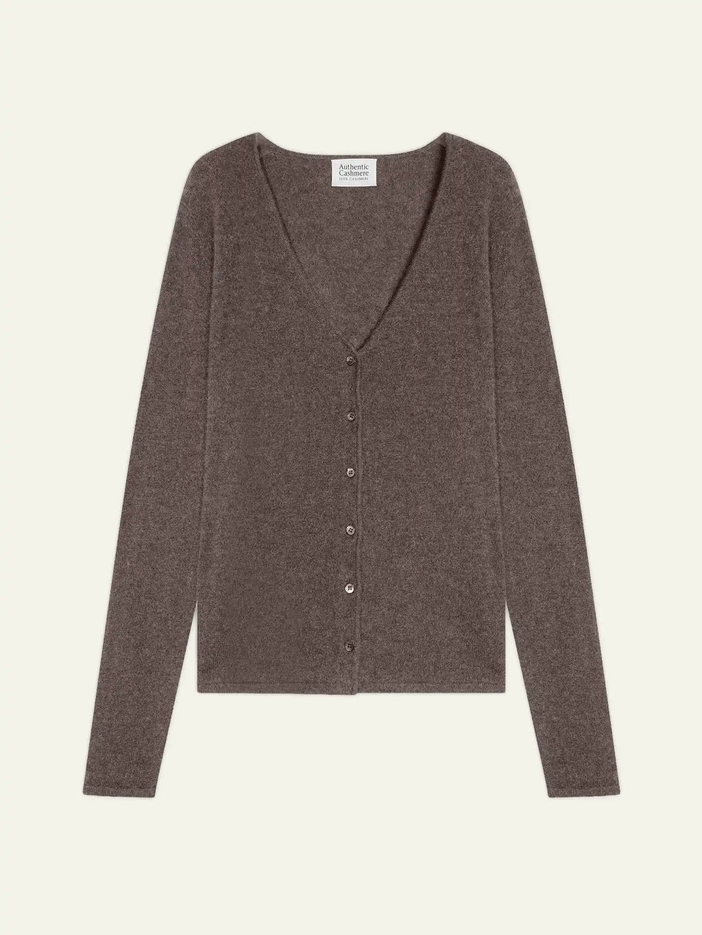 CHALAIS cardigan col V taupe chiné