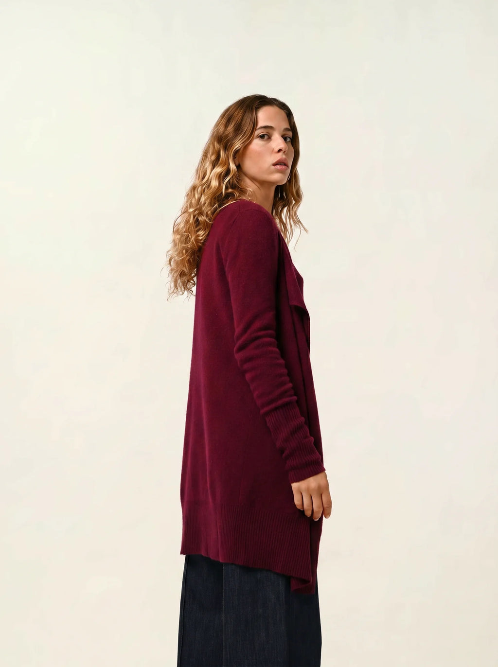 CHÉSERY veste longue bordeaux
