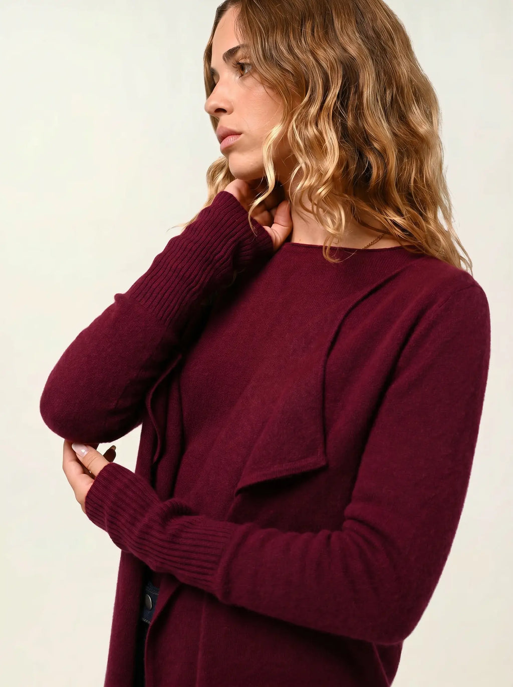 CHÉSERY veste longue bordeaux