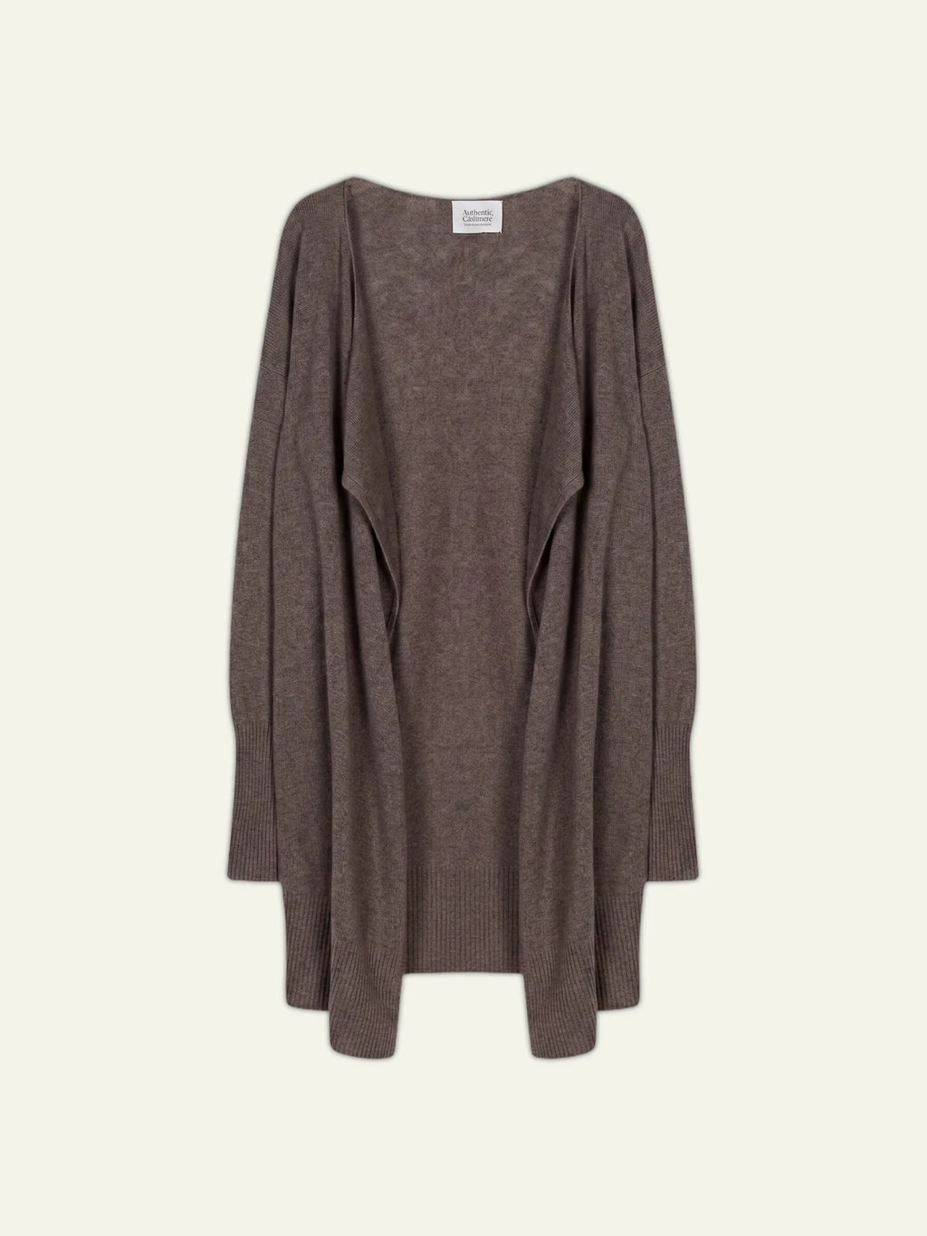 CHÉSERY veste longue taupe chiné