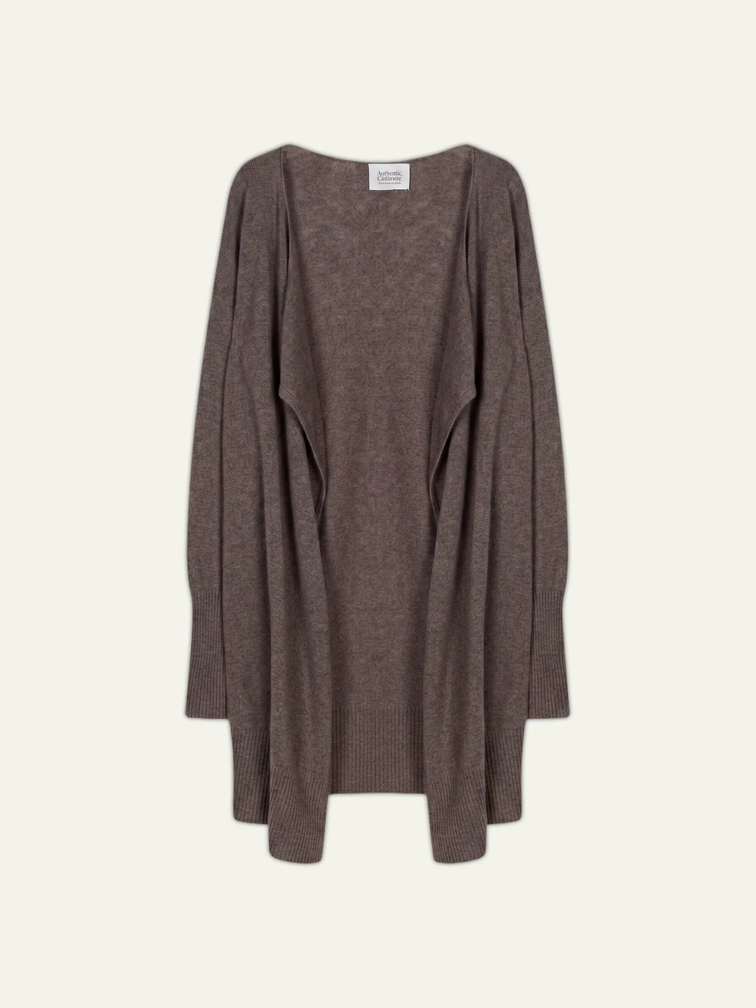 CHÉSERY veste longue taupe chiné