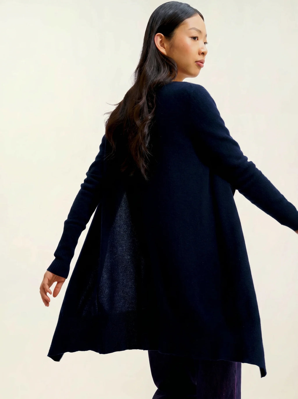 CHÉSERY veste longue bleu marine