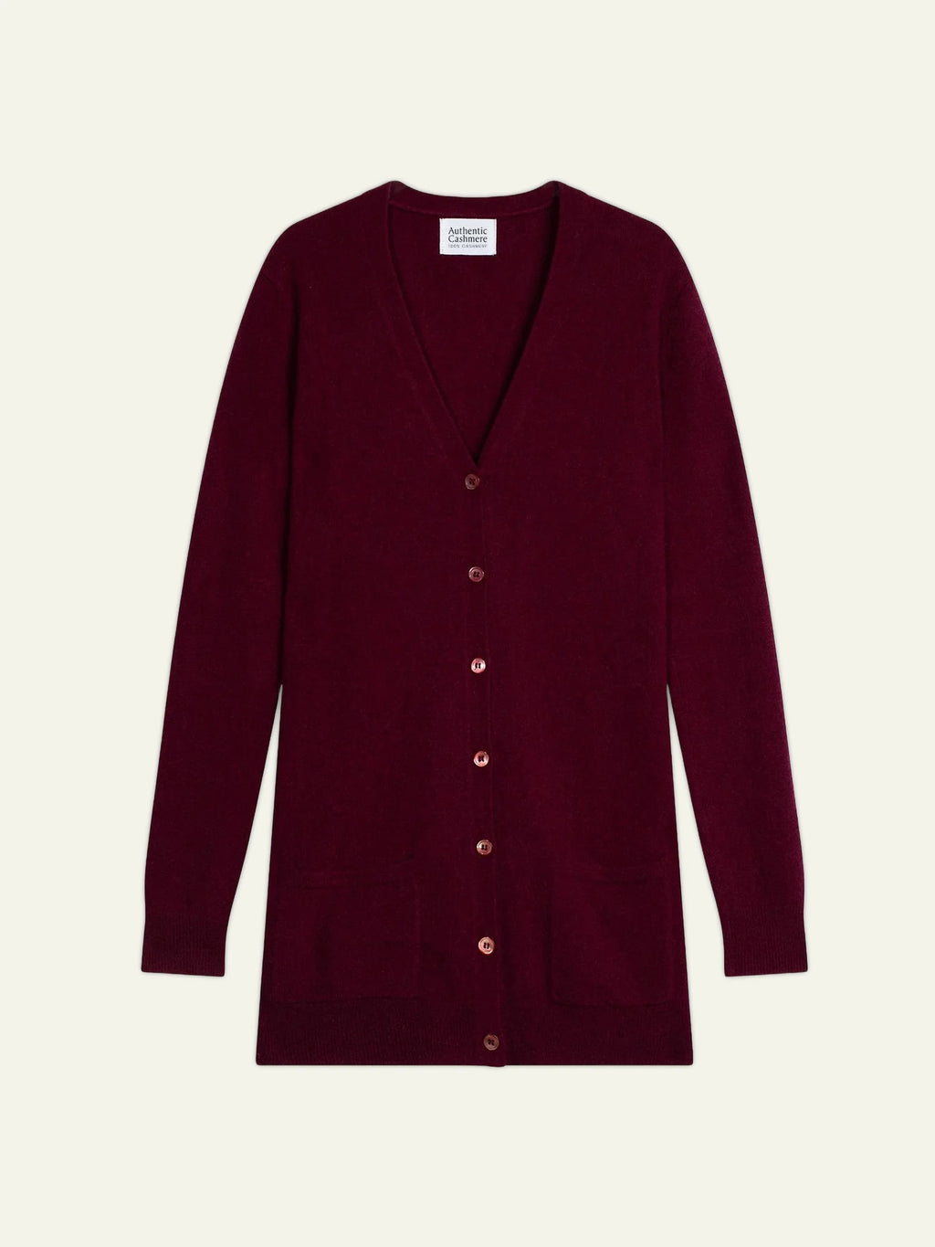 CIMET cardigan col V bordeaux