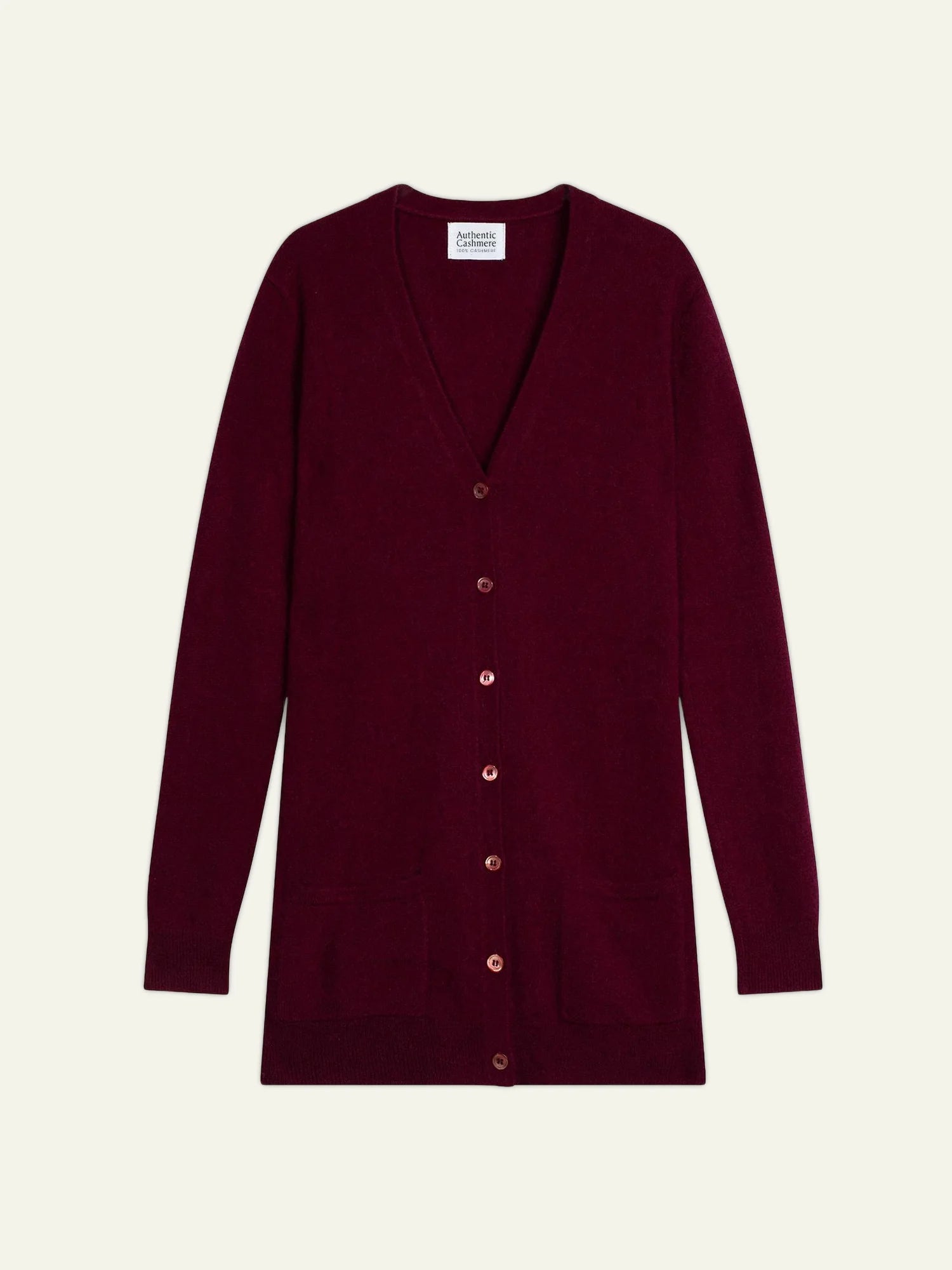 CIMET cardigan col V bordeaux