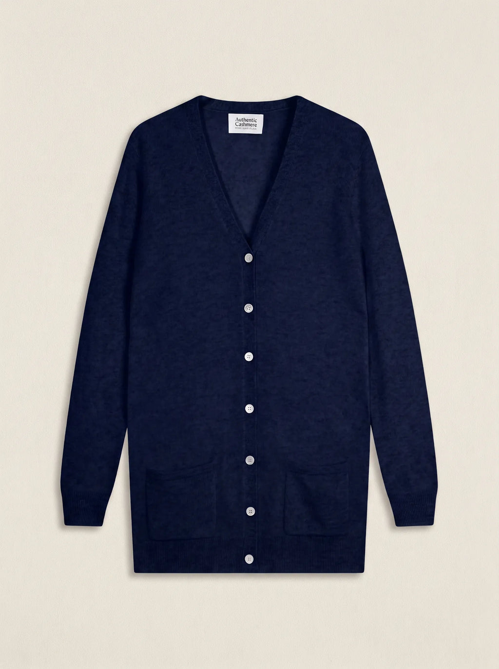 CIMET cardigan col V bleu marine