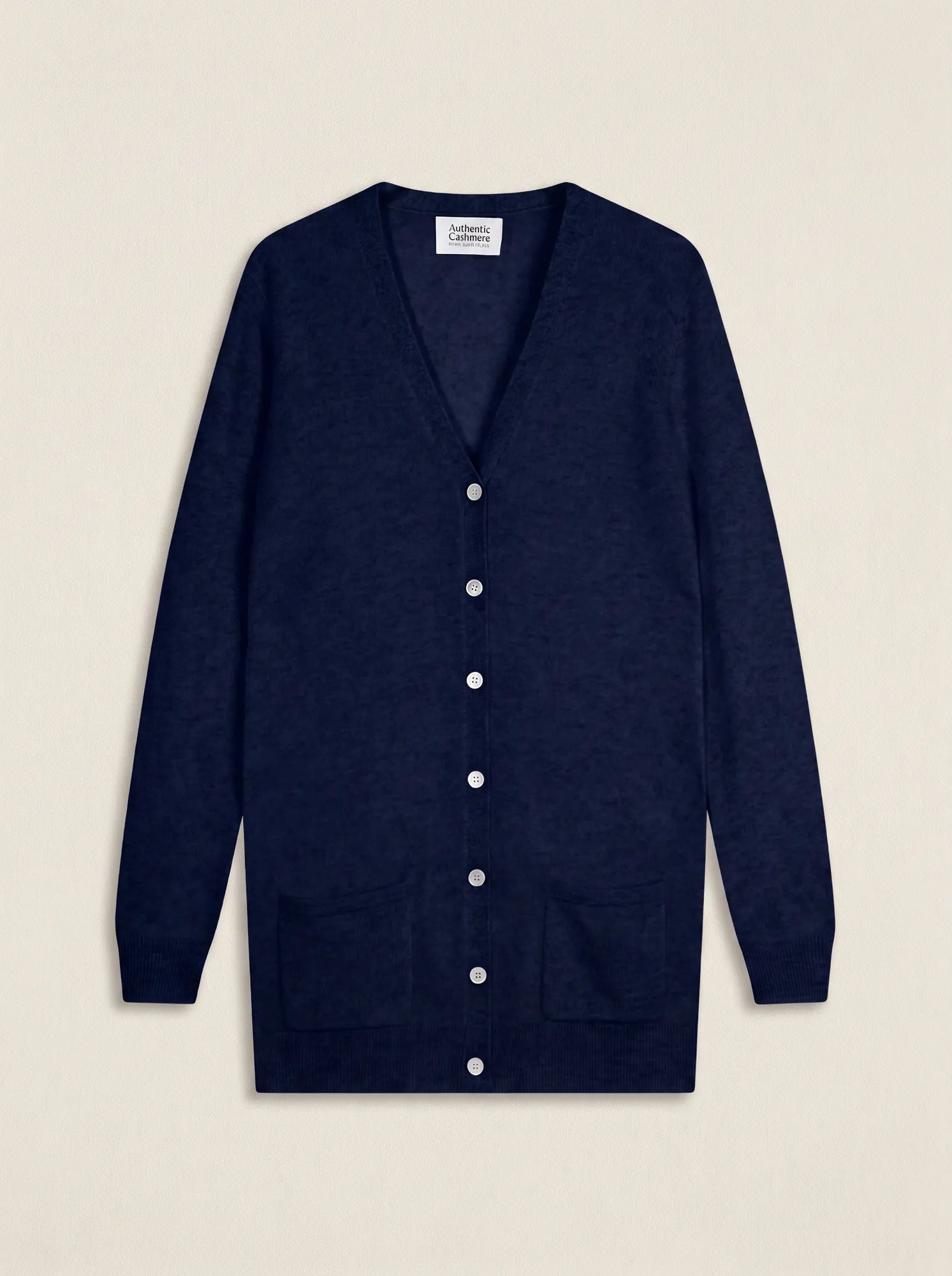 CIMET cardigan col V bleu marine