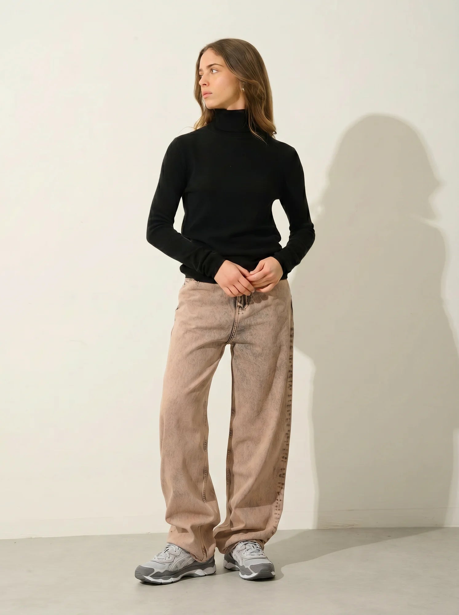 BISE pull col roulé noir