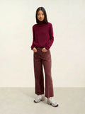 BISE pull col roulé bordeaux