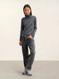 BISE pull col roulé anthracite chiné