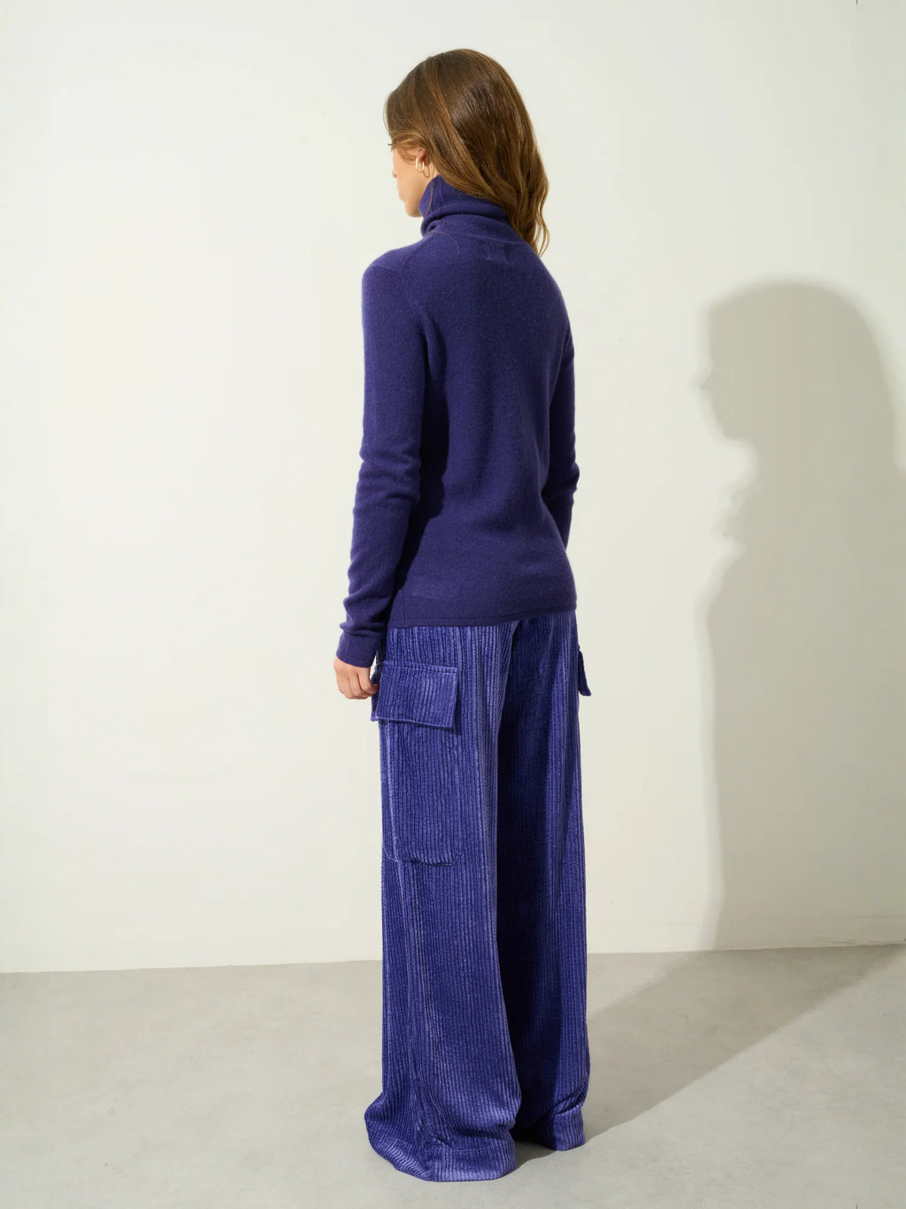 BISE pull col roulé violet