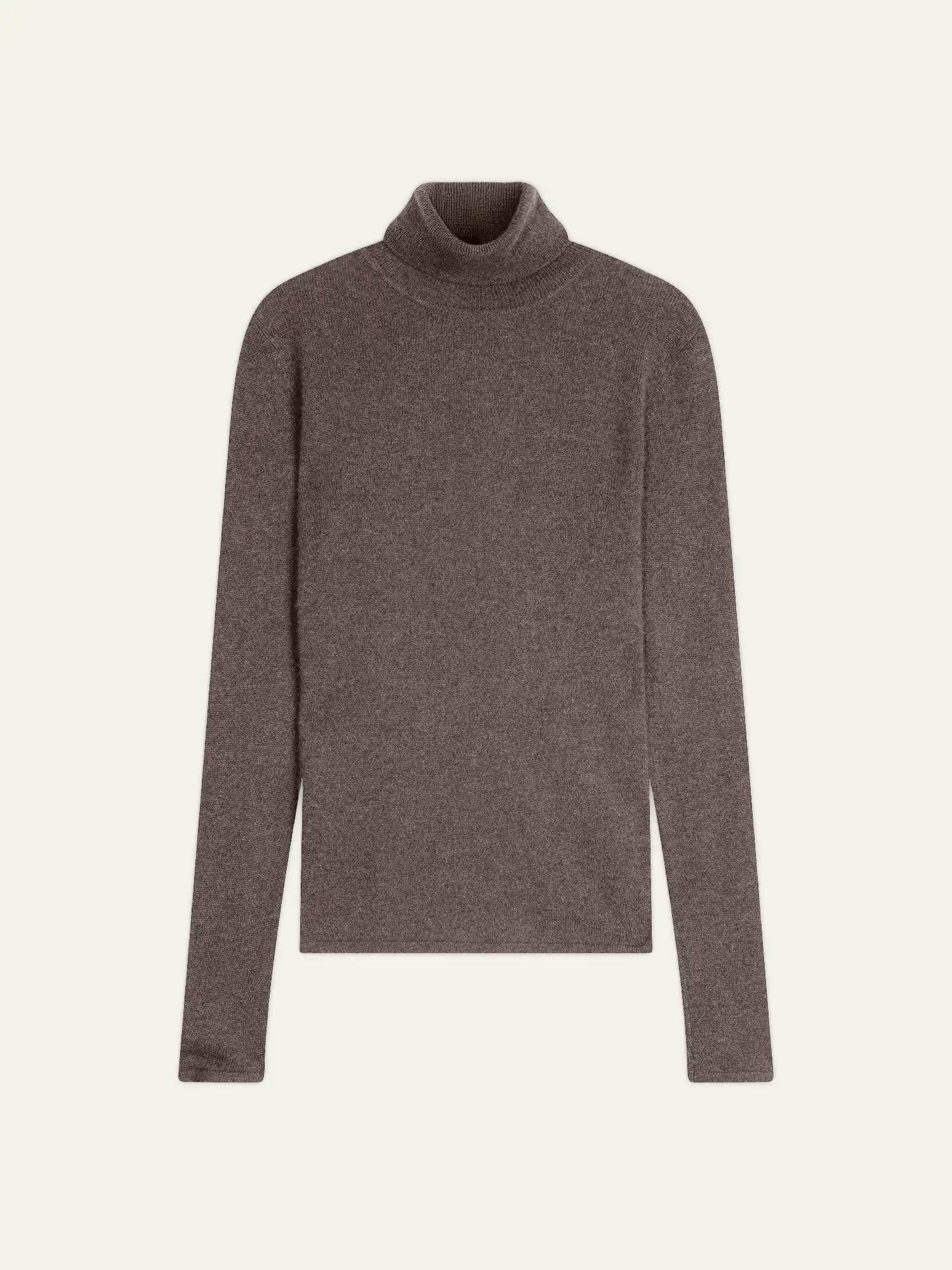 BISE pull col roulé taupe chiné
