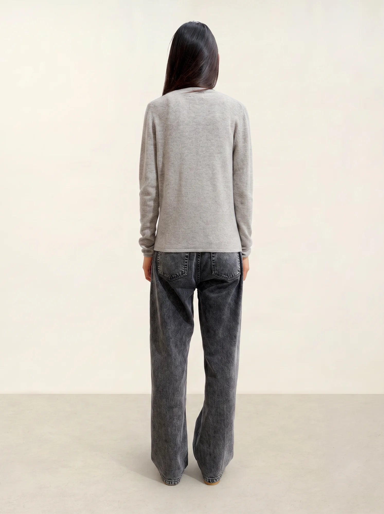 BISE pull col roulé nuage chiné