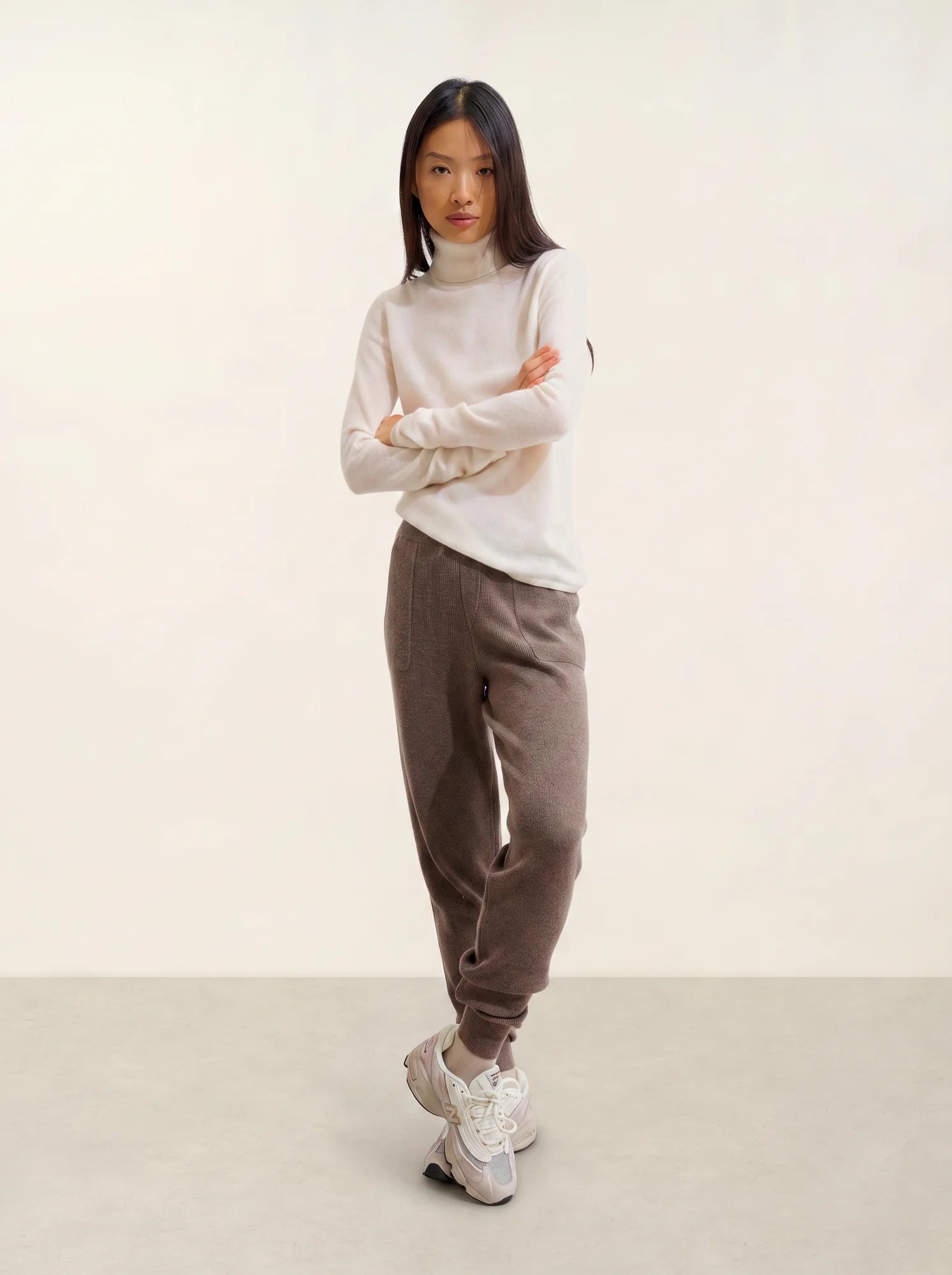BISE pull col roulé neige