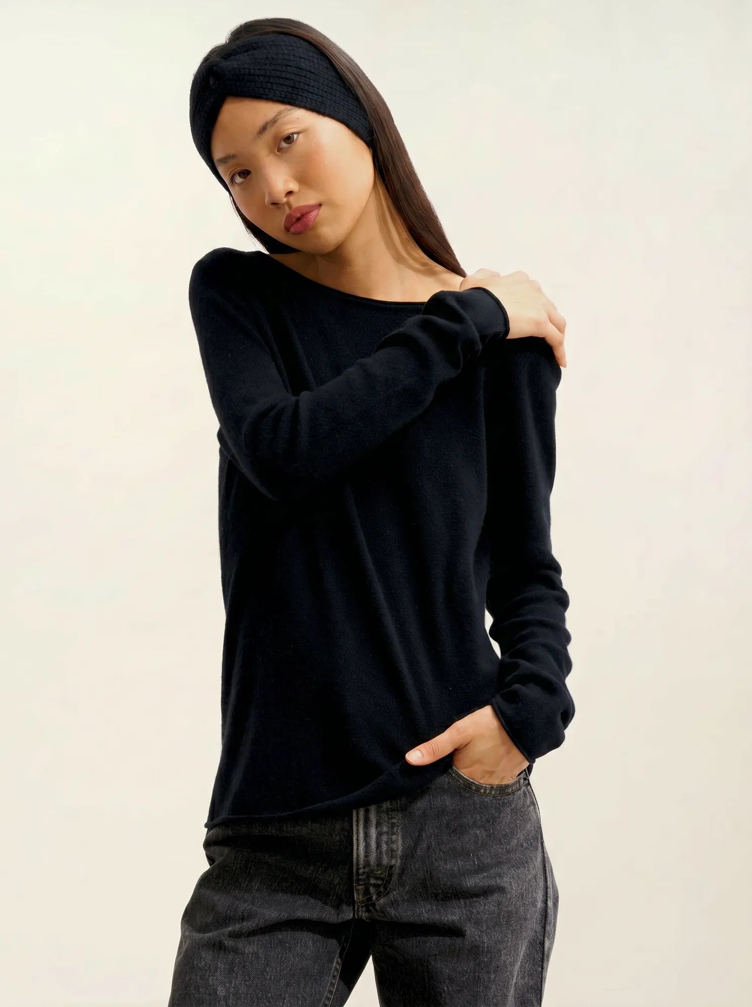 CRIOU pull col bateau noir