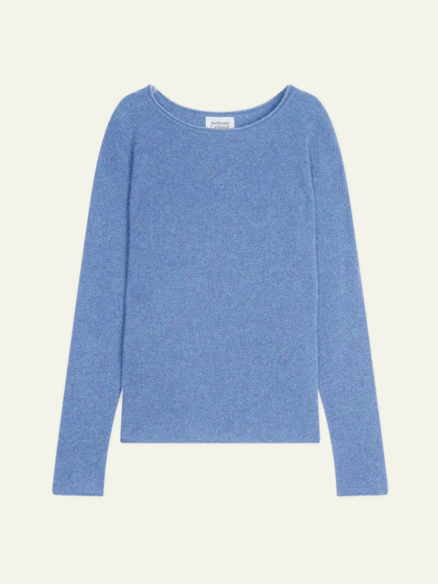 CRIOU Pullover U-Boot-Ausschnitt Himmelblau