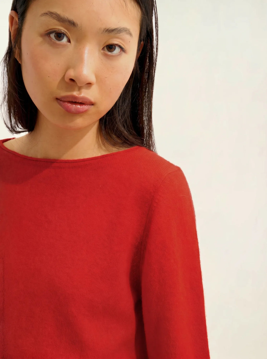 CRIOU pullover u-boot-ausschnitt rot